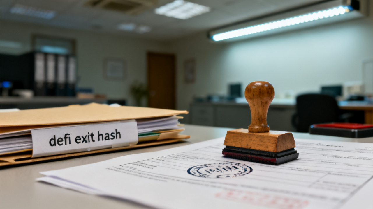 accordion file with defi exit hash written folder