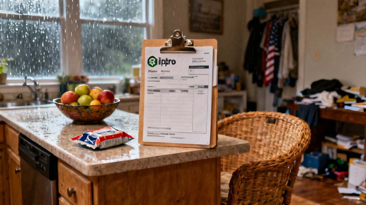 employer crypto paystub clipped folder waiting on a window seat