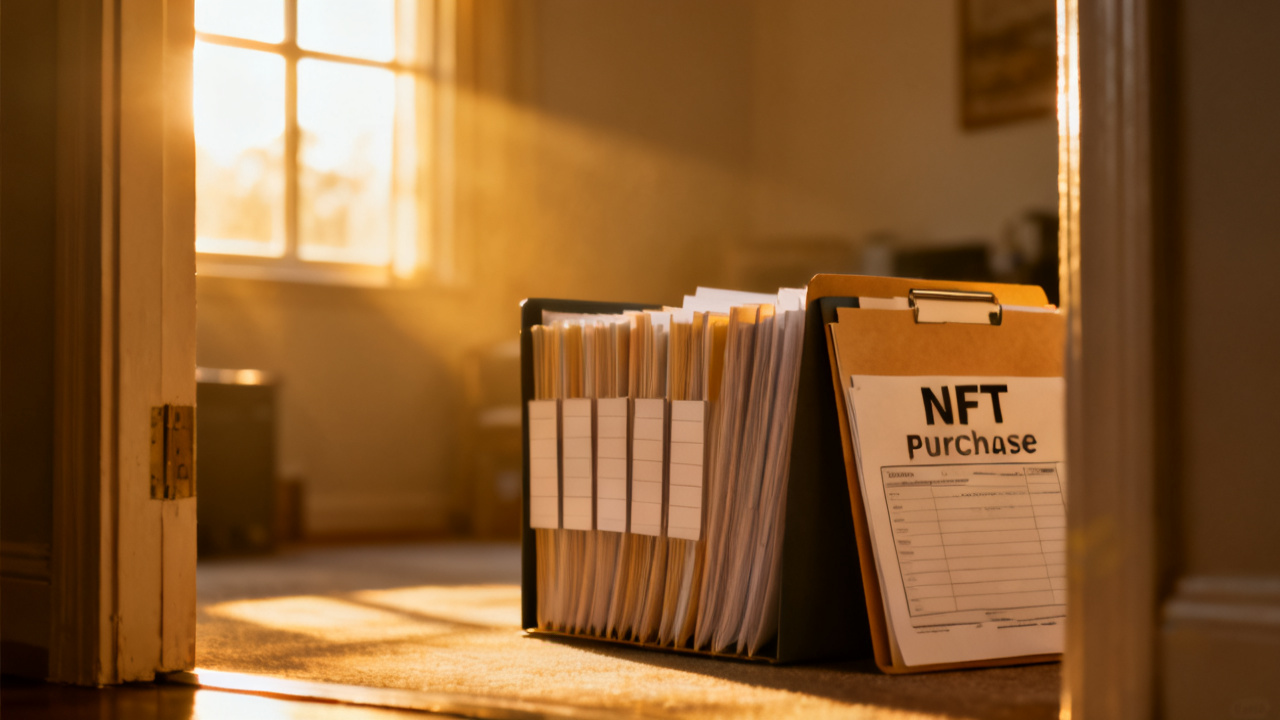 nft purchase folder beside a manila folder