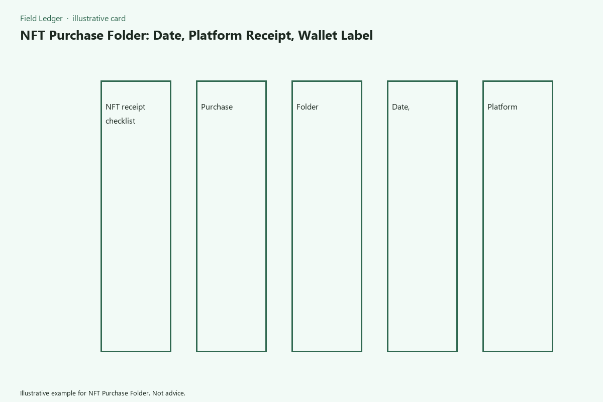 Illustrative field card for NFT Purchase Folder