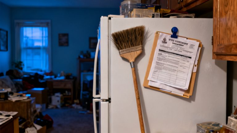 Dust Sweep Row Still scene at a library carrel