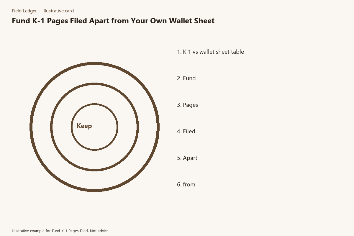 Diagram of fund k-1 pages filed fields