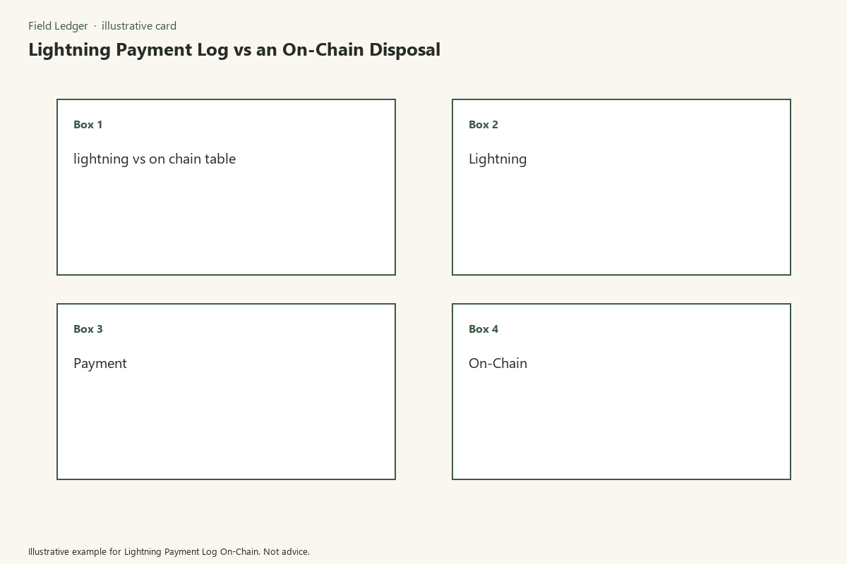 Illustrative field card for Lightning Payment Log On-Chain