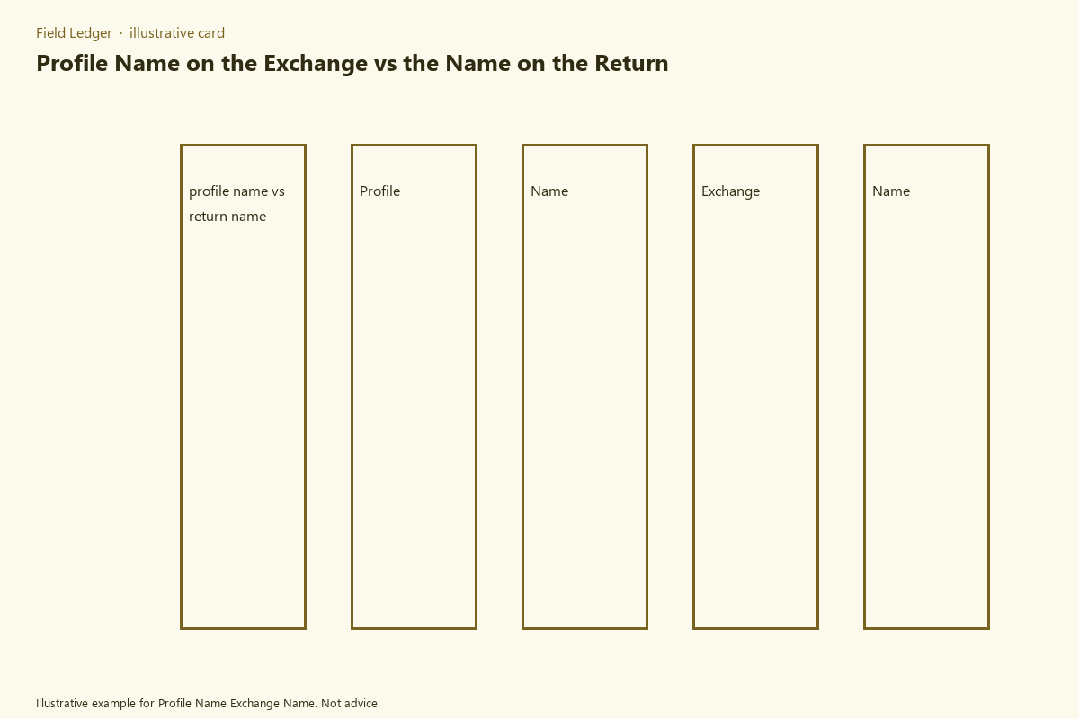 Diagram of profile name exchange name folder fields