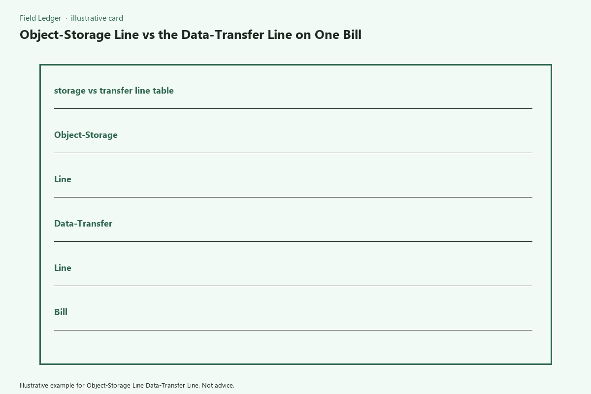Illustrative field card for Object-Storage Line Data-Transfer Line