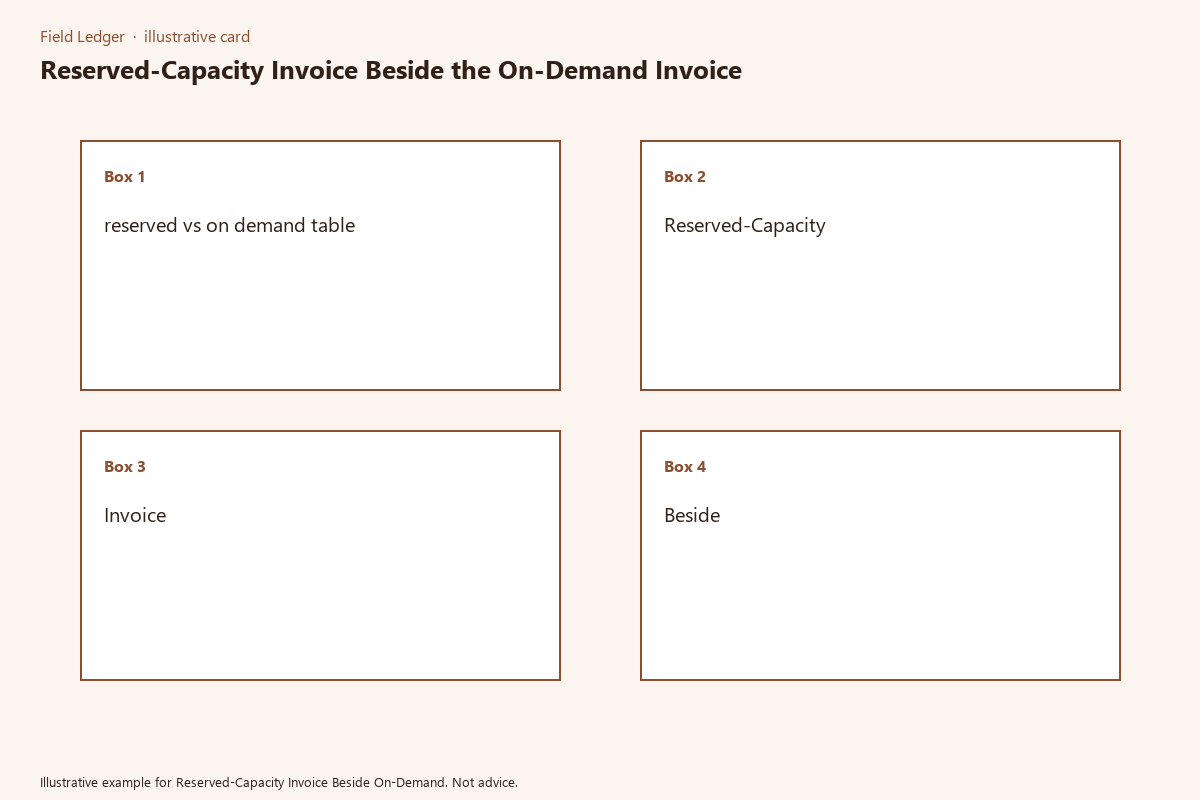 Reserved-Capacity Invoice Beside On-Demand comparison card