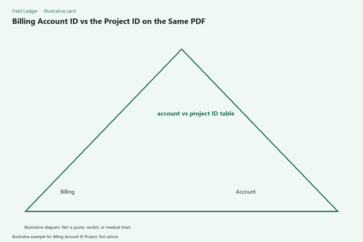 Illustrative field card for Billing Account ID Project