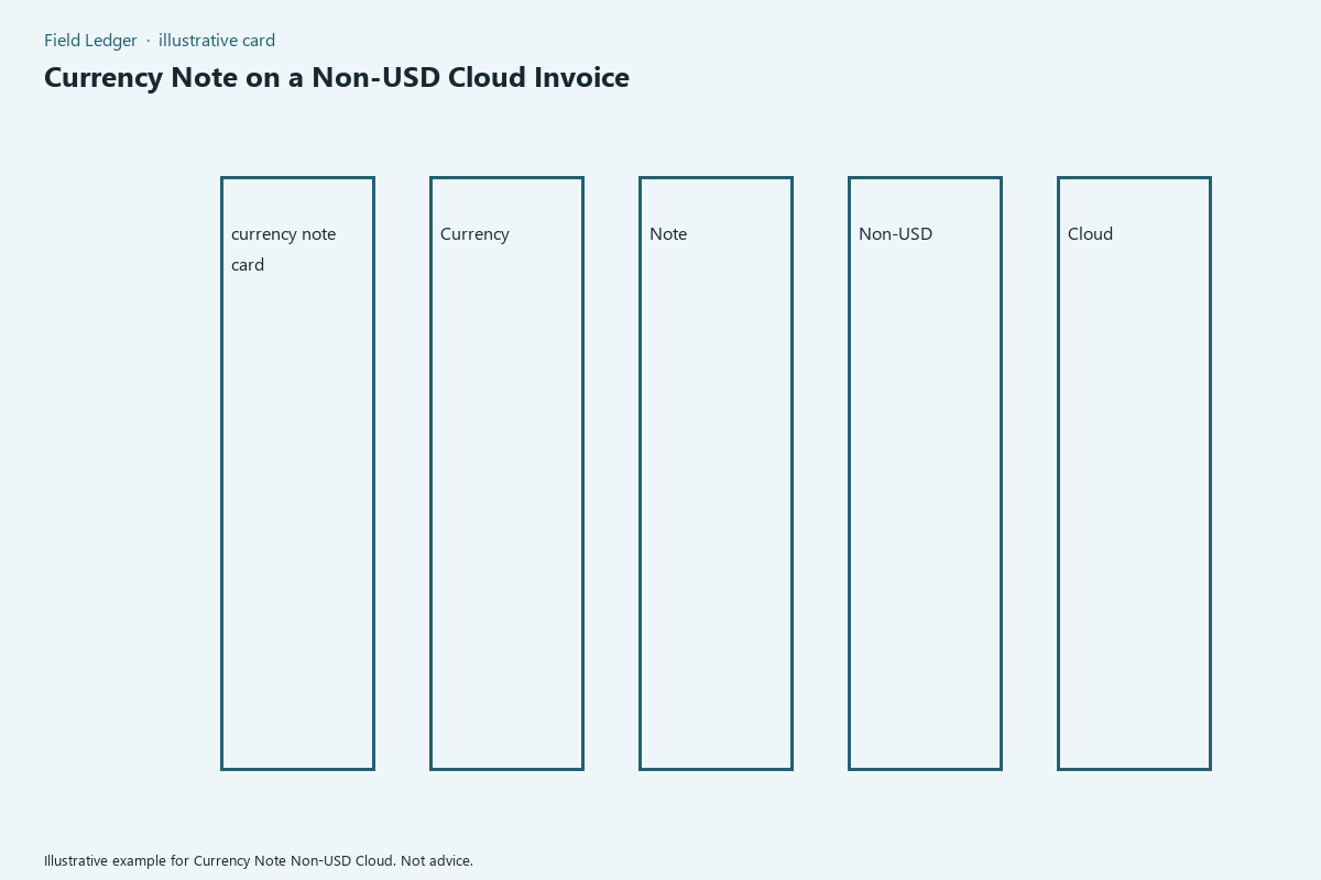 Illustrative field card for Currency Note Non-USD Cloud