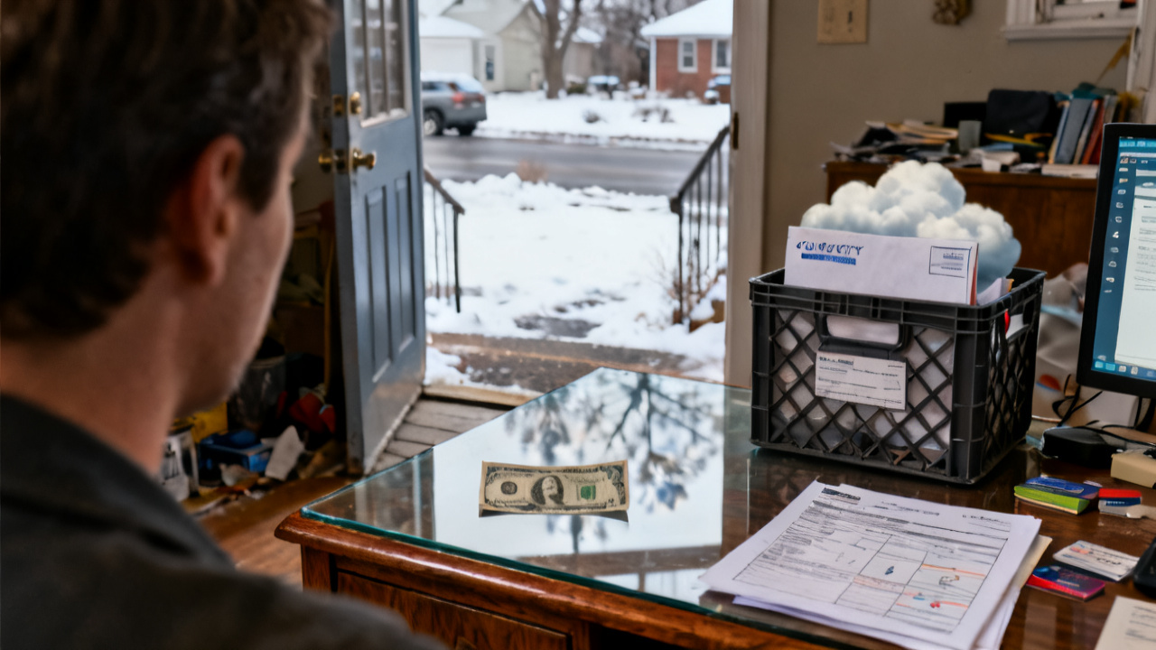 Household office nook with currency note non-usd cloud