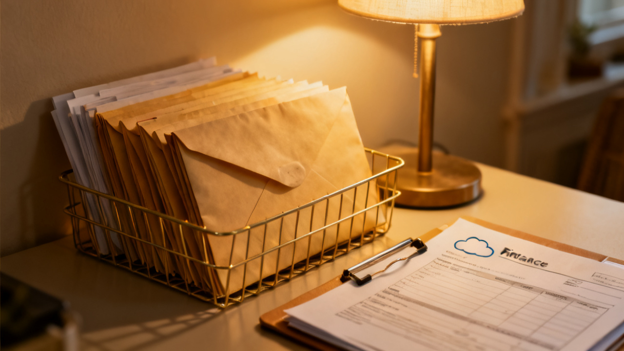 invoice pdf compared finance folder beside a closed folder