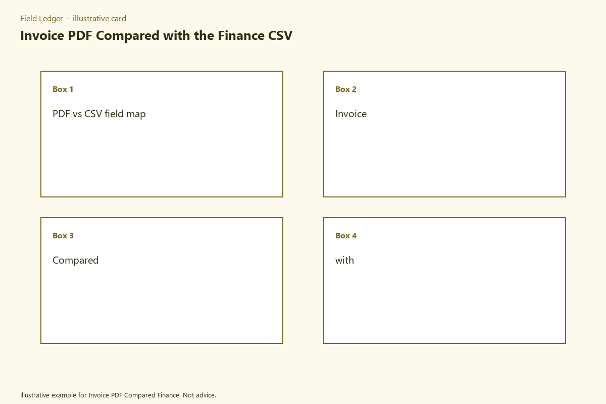 Illustrative field card for Invoice PDF Compared Finance