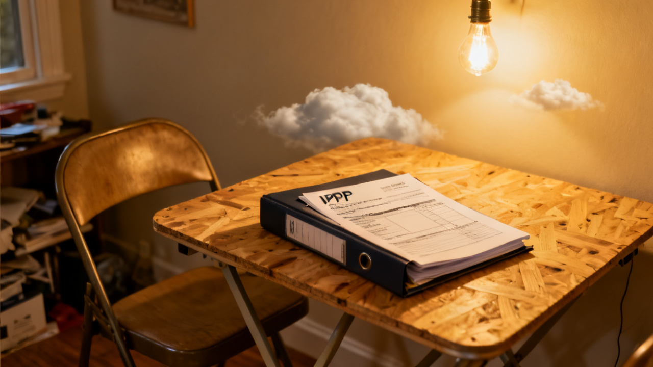 invoice pdf compared finance folder on a kitchen island