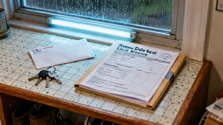 Renewal Date Seat-License Invoice scene at a dining table