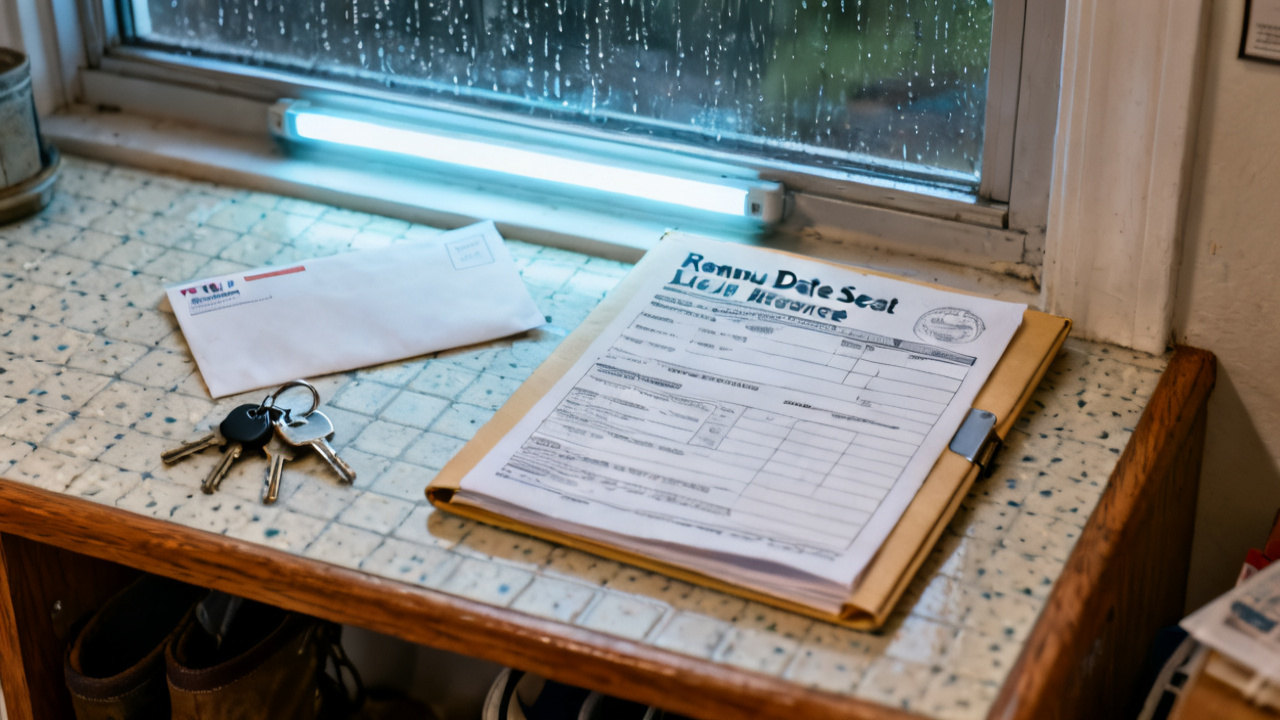 Renewal Date Seat-License Invoice scene at a dining table