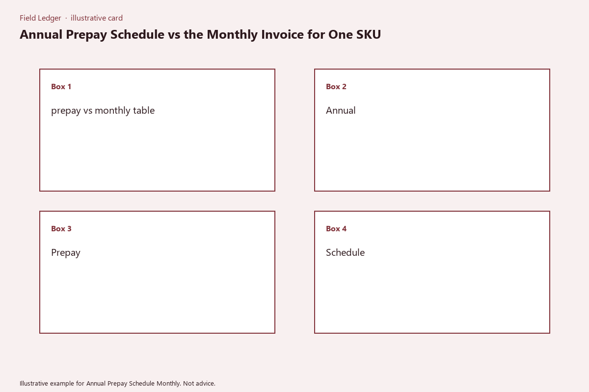 Diagram of annual prepay schedule monthly fields