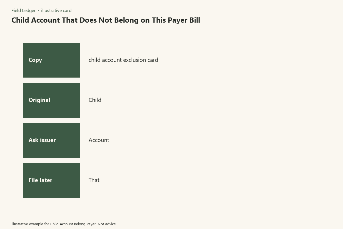 Child Account Belong Payer comparison card