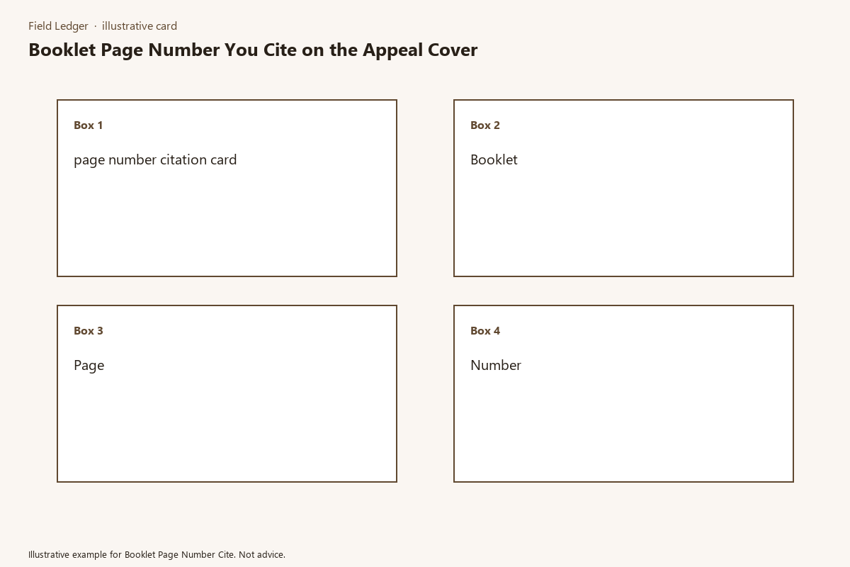 Diagram of booklet page number cite fields