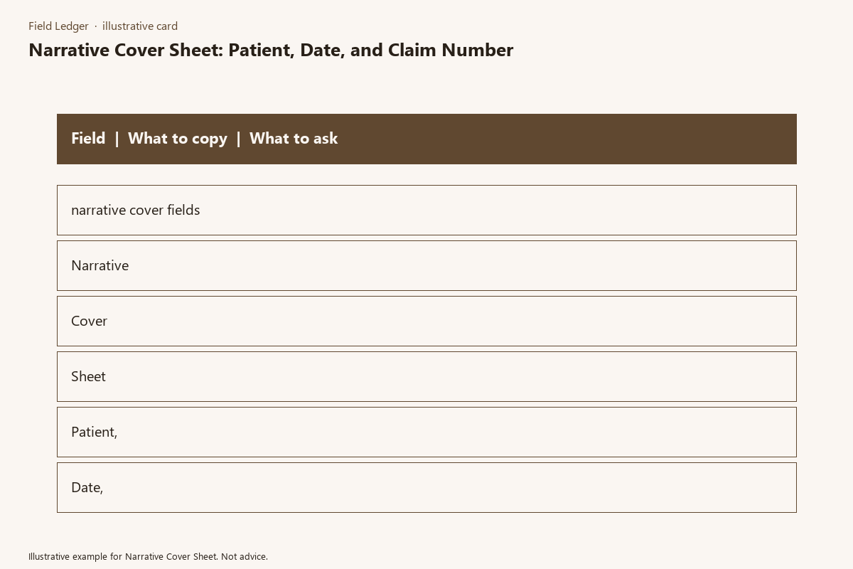 Narrative Cover Sheet comparison card