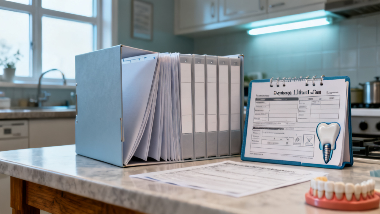 orthodontic lifetime figure implant folder close-up, unlabeled