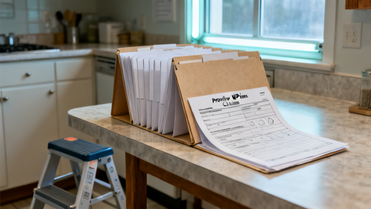 Crop of provider npi claim npi folder on mail slot floor