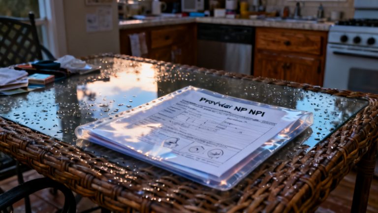 provider npi claim npi folder waiting on a mail slot floor