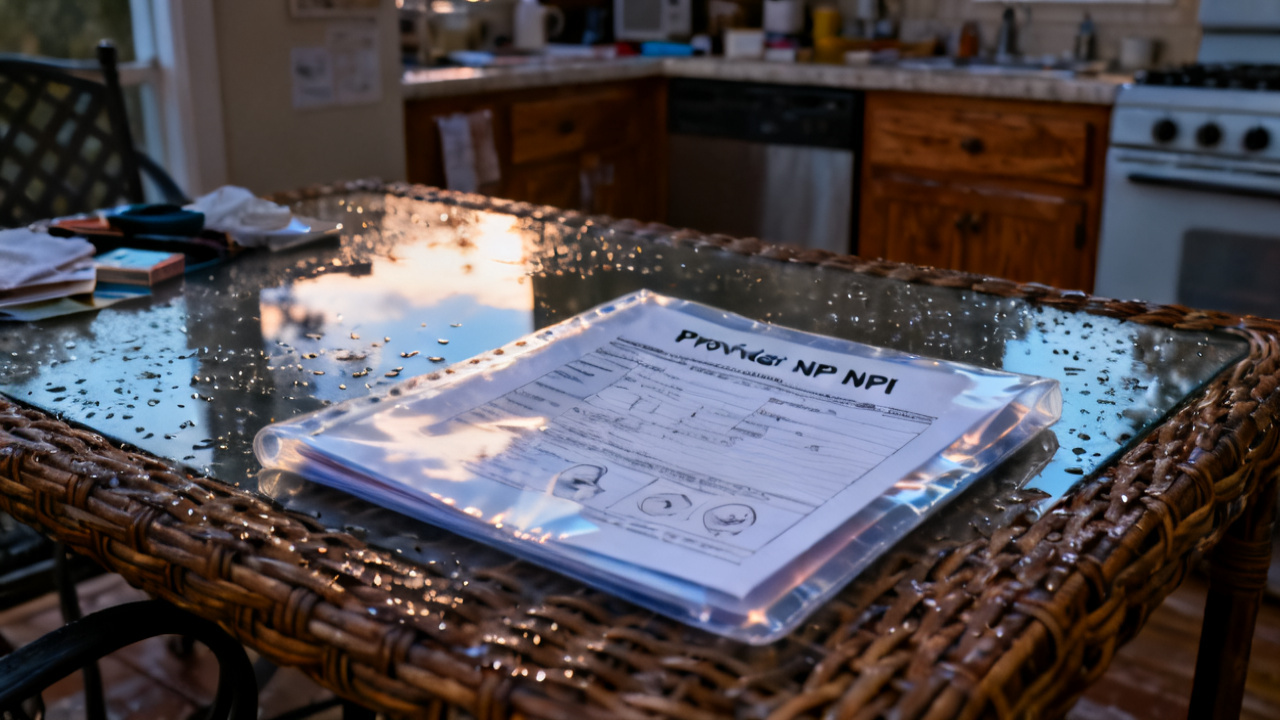 provider npi claim npi folder waiting on a mail slot floor